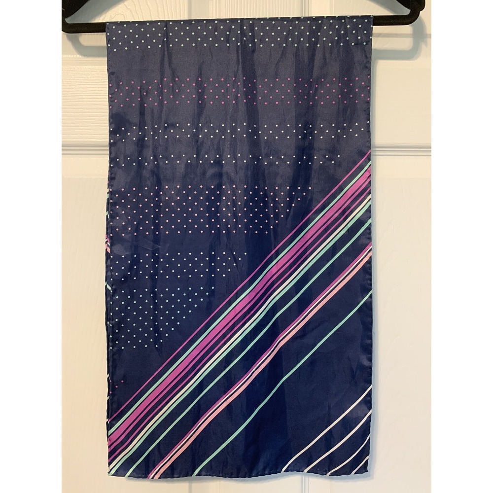 Vintage Scarf Robinson Golluber Mod Silky Satin 44" x 12"